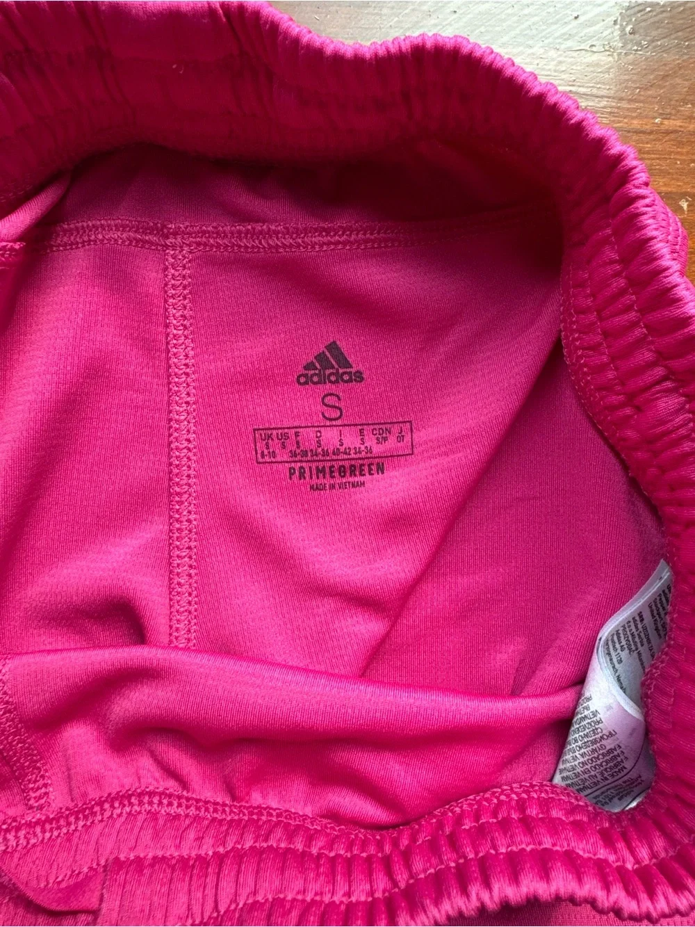 Adidas Women’s Pink Athletic Shorts with Black Stripes